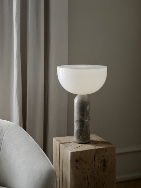 New WorksۡKizu table lamp, large, grey marbleץơ֥ 졼ޡ֥(300H450mm)