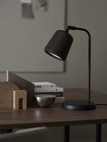 New WorksۡMaterial table lamp, smoked oakץơ֥ ⡼(W190D250H450mm)