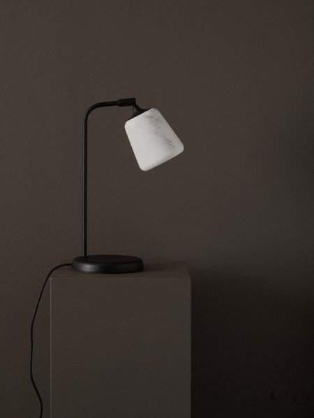 New WorksۡMaterial table lamp, The Black Sheep Edition, white marbleץơ֥ ۥ磻ȥޡ֥(W190H450mm)