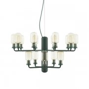 【Normann Copenhagen】「Amp chandelier, small, gold - green」デザイン照明 15灯 ゴールド-グリーン（Φ625×H325mm)