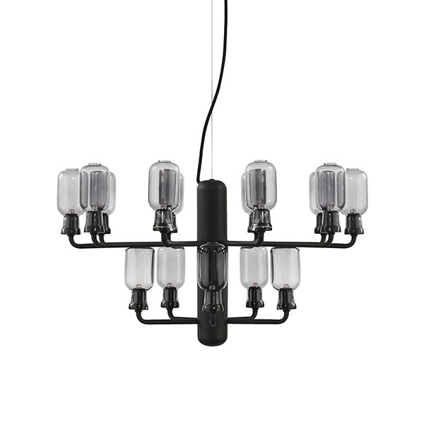 Normann CopenhagenۡAmp chandelier, small, smoke - blackץǥ 15 ⡼-֥åʦ625H325mm)