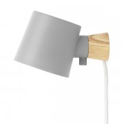 【Normann Copenhagen】「Rise wall lamp, grey」ウォールライト グレー（Φ100×D170×H97mm）