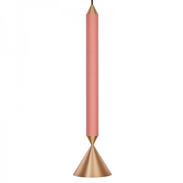 PholcۡApollo 39 pendant, coral pink - polished brassץڥȥ饤 ԥ-ݥå֥饹ʦ125H515mm)