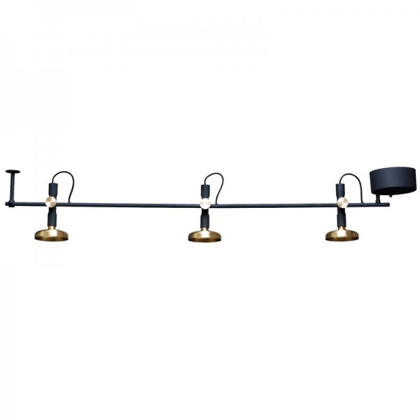 PholcۡBlend ceiling lamp, black-brassץ󥰥饤3 ֥å-֥饹W1000H190mm)