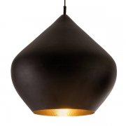 【Tom Dixon】「Beat Stout LED pendant, black」ペンダントライト LED ブラック（Φ520×H500mm)