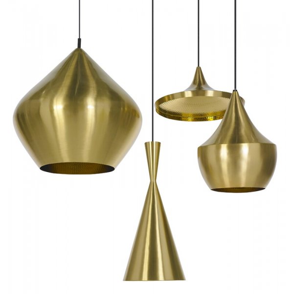 Tom DixonۡBeat Stout LED pendant, brushed brassץڥȥ饤 LED ֥åɥ֥饹ʦ520H500mm)