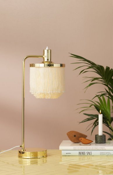 Warm NordicۡFringe table lamp, cream whiteץơ֥ ꡼ۥ磻(W200D260H610mm)