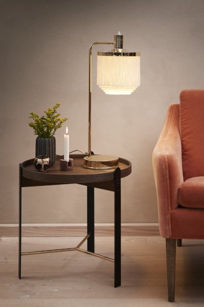 Warm NordicۡFringe table lamp, cream whiteץơ֥ ꡼ۥ磻(W200D260H610mm)