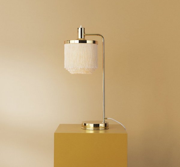 Warm NordicۡFringe table lamp, cream whiteץơ֥ ꡼ۥ磻(W200D260H610mm)