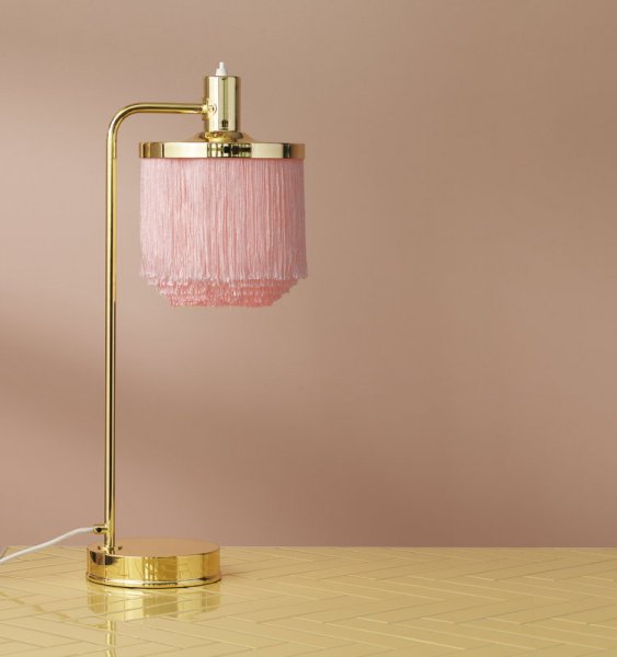 Warm NordicۡFringe table lamp, pale pinkץơ֥ ڡԥ(W200D260H610mm)