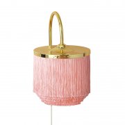【Warm Nordic】 「Fringe wall lamp, pale pink」 ウォールライト ペールピンク（W160×D220×H230mm）