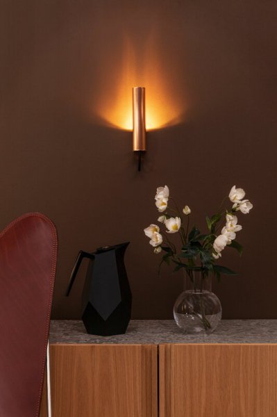 OrsjoۡVisir wall lamp, hardwired, copperץ饤 ƼW45D65H210mm)