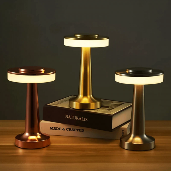 コードレスデザイン照明テーブルライト LED 1灯 ゴールド／ローズ 