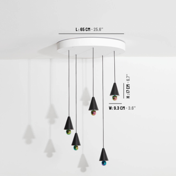 PetiteFritureۥե󥹡ǥCherry LED chandelier 5 Black (W650mm)