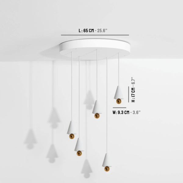 PetiteFritureۥե󥹡ǥCherry LED chandelier 5 White (W650mm)