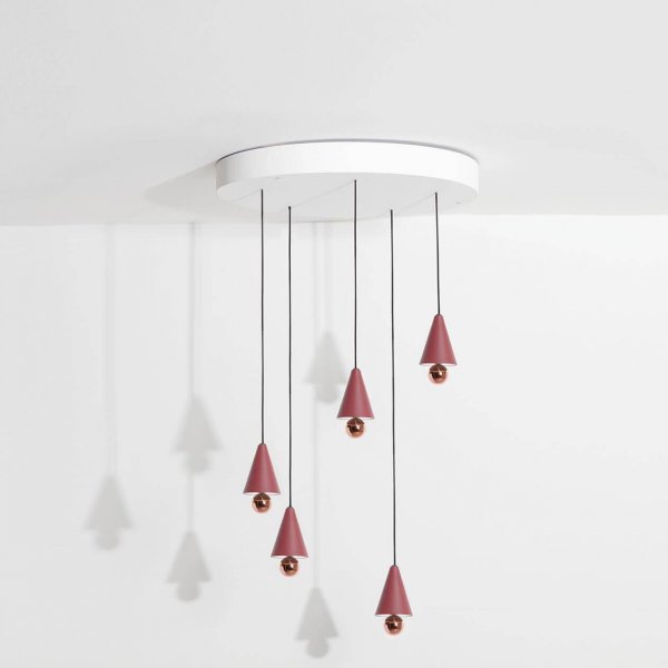 PetiteFritureۥե󥹡ǥCherry LED chandelier 5Brown red (W650mm)