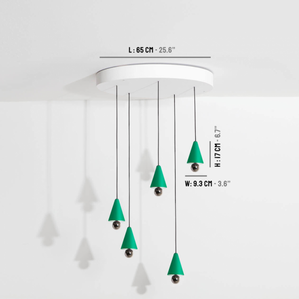 PetiteFritureۥե󥹡ǥCherry LED chandelier 5 Mint green (W650mm)