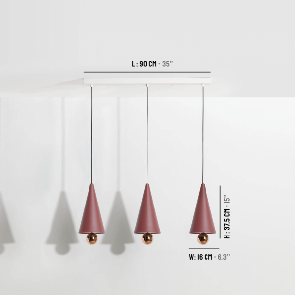 PetiteFritureۥե󥹡ǥCherry Pendant system 3 Brown red (W900mm)