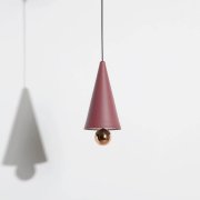 【Petite Friture】「Cherry LED pendant, small, white」ペンダントライト Brown red（Φ160×H375mm)