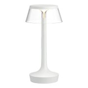 【Flos】北欧デザイン照明「Bon Jour Unplugged table lamp」テーブルランプ ホワイト-クリア(Φ131.5×H270mm)