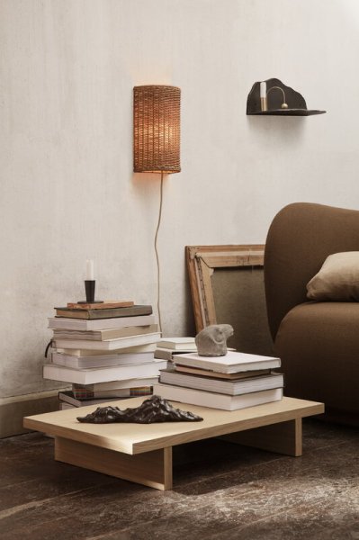 ferm LIVING̲ǥDou wall lampshade, naturalץ饤(W170D110H300mm)