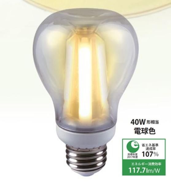 Led電球 Deco Homelight 調光不可 E26 4 5w A形 クリアガラス 電球色2700k 国内メーカー品 専門店le Jewel