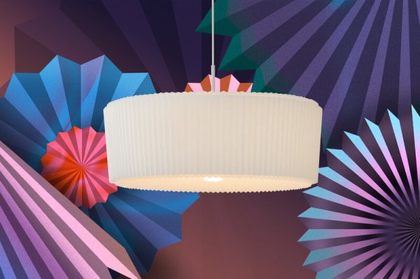 Moooi̲ǥPlié Plissé Light pendant, whiteץڥȥ饤(600H380mm)