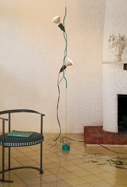 turquoise floor lamp