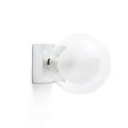 【FARO BARCELONA】「PERLA」ガラスシェードウォールライト1灯・クローム（W115mm）