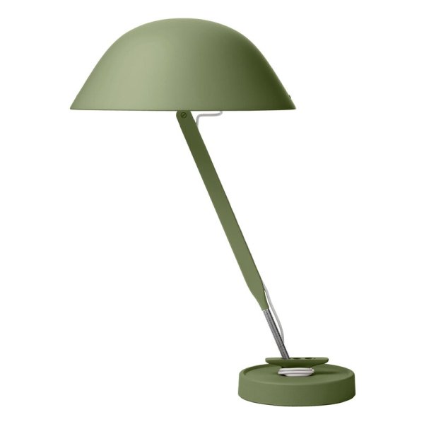 green bedside lamp