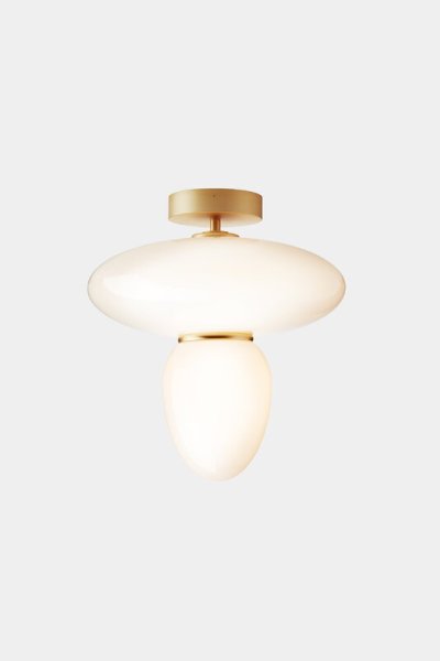 Nuura̲ǥRizzatto 42 ceiling lamp, brass - opal whiteץڥȥ饤(400H449mm)