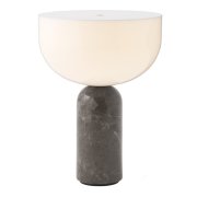 【New Works】「Kizu portable table lamp, grey marble」テーブルランプ(Φ180×H240mm)