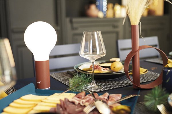 Fermob̲ǥAplô portable lamp H24, red ochreץơ֥饤(118H249mm)