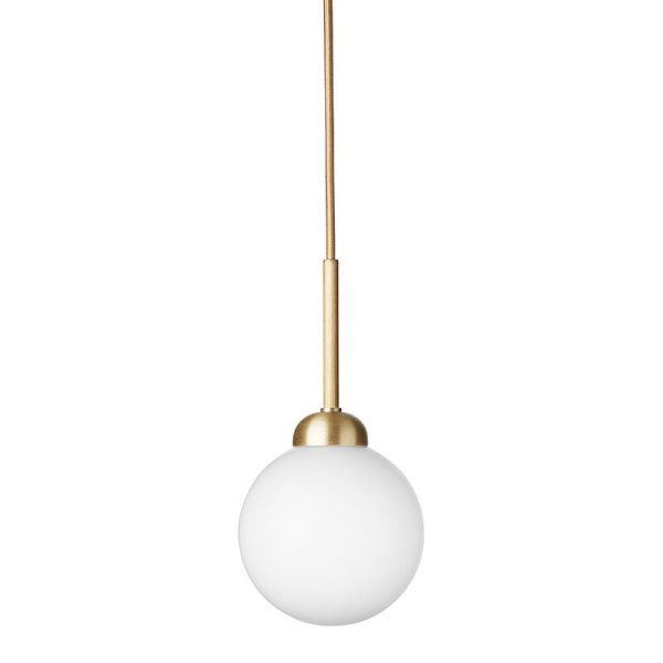 Nuura̲ǥApiales 1 pendant, brushed brass - opal whiteץڥȥ饤(120H240mm)