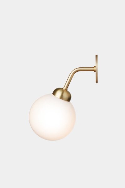 Nuura̲ǥApiales wall lamp, hardwired, brushed brass - opal whiteץ饤(120D175H220mm)