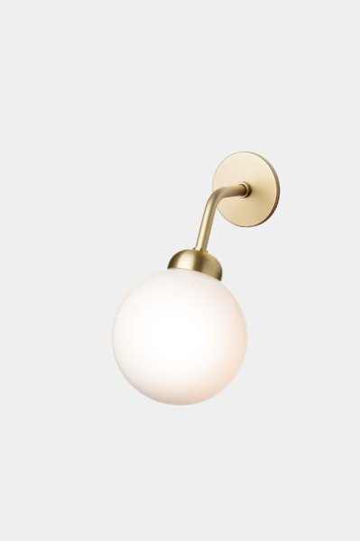 Nuura̲ǥApiales wall lamp, hardwired, brushed brass - opal whiteץ饤(120D175H220mm)