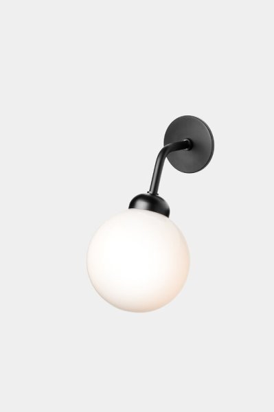 Nuura̲ǥApiales wall lamp, hardwired, satin black - opal whiteץ饤(120D175H220mm)