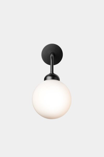 Nuura̲ǥApiales wall lamp, hardwired, satin black - opal whiteץ饤(120D175H220mm)