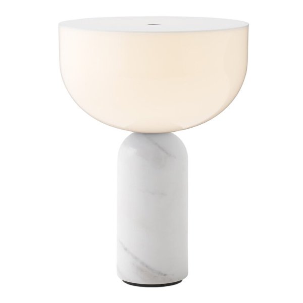 New Works】「Kizu portable table lamp, white marble」テーブルランプ