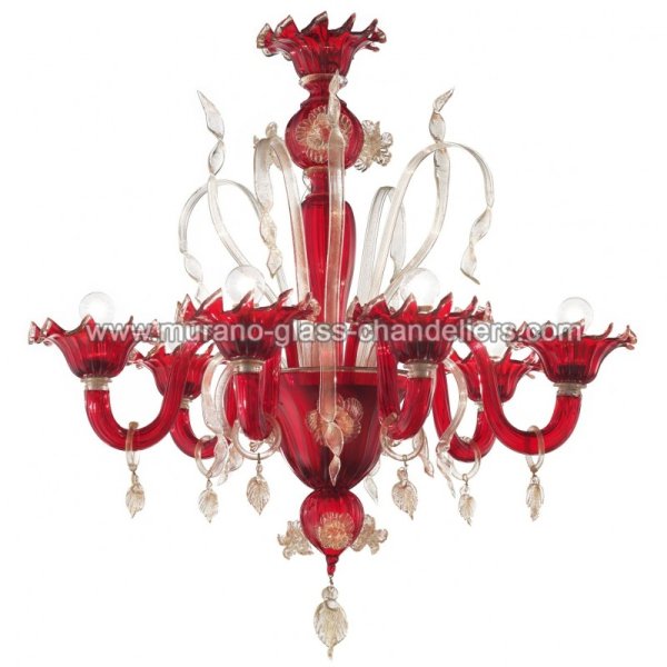 MURANO GLASS CHANDELIERSۥꥢͥ󥬥饹ǥꥢ6DUCALEסW750H800mm