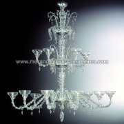 【MURANO GLASS CHANDELIERS】イタリア・ヴェネチアンガラスシャンデリア15灯「ALASKA」（W2000×H2200mm）