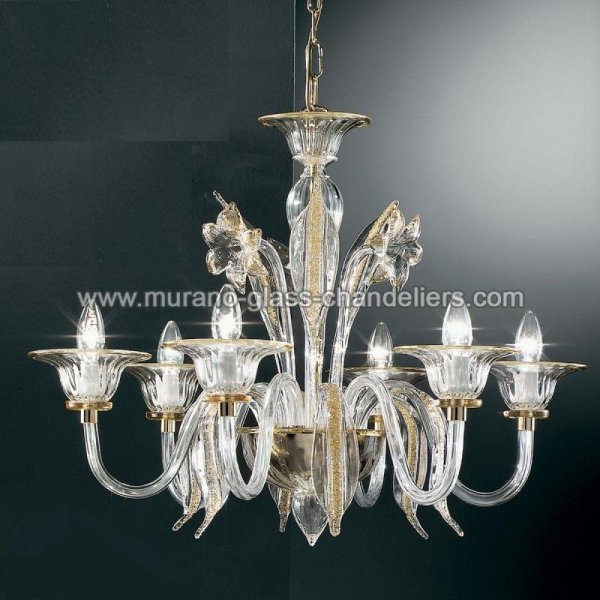 MURANO GLASS CHANDELIERSۥꥢͥ󥬥饹ǥꥢ6ALLOROסW700H550mm