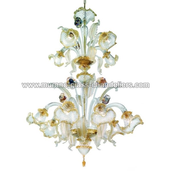 MURANO GLASS CHANDELIERSۥꥢͥ󥬥饹ǥꥢ12CANAL GRANDEסW900H1150mm