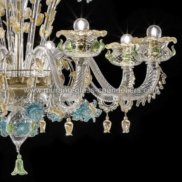 MURANO GLASS CHANDELIERSۥꥢͥ󥬥饹ǥꥢ8CELESTEסW1050H1300mm