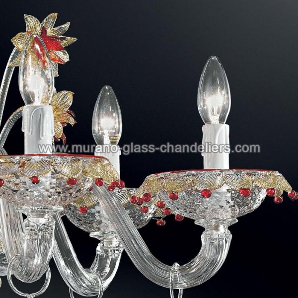 MURANO GLASS CHANDELIERSۥꥢͥ󥬥饹ǥꥢ6FLORENZAסW760H600mm