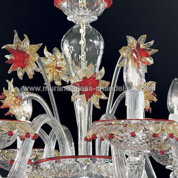 MURANO GLASS CHANDELIERSۥꥢͥ󥬥饹ǥꥢ6FLORENZAסW760H600mm