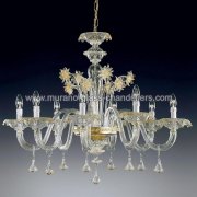 【MURANO GLASS CHANDELIERS】イタリア・ヴェネチアンガラスシャンデリア8灯「FLORENZA」（W920×H720mm）<img class='new_mark_img2' src='https://img.shop-pro.jp/img/new/icons1.gif' style='border:none;display:inline;margin:0px;padding:0px;width:auto;' />