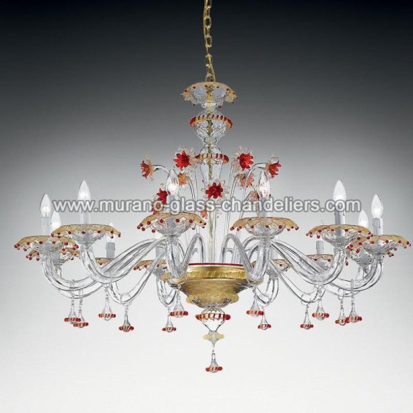 MURANO GLASS CHANDELIERSۥꥢͥ󥬥饹ǥꥢ12FLORENZAסW1450H740mm