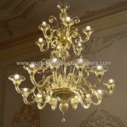 MURANO GLASS CHANDELIERSۥꥢͥ󥬥饹ǥꥢ18GOLDONIסW1150H1350mm