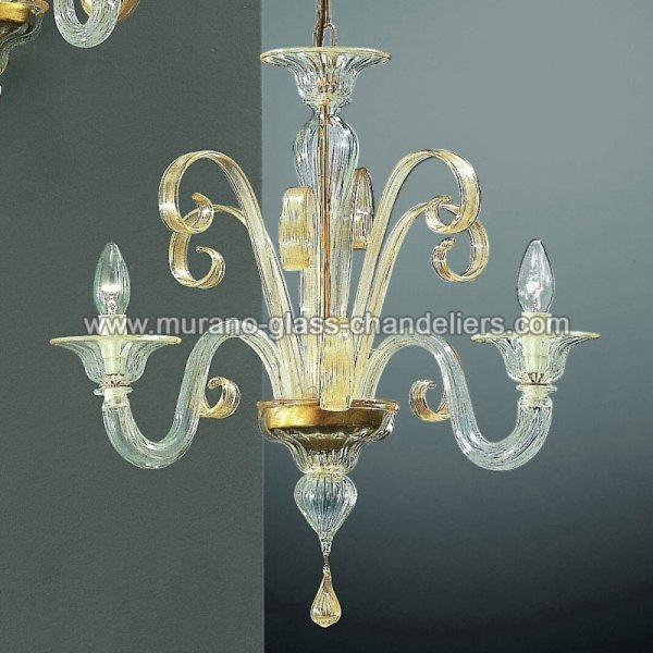 MURANO GLASS CHANDELIERSۥꥢͥ󥬥饹ǥꥢ3GOLDONIסW600H550mm